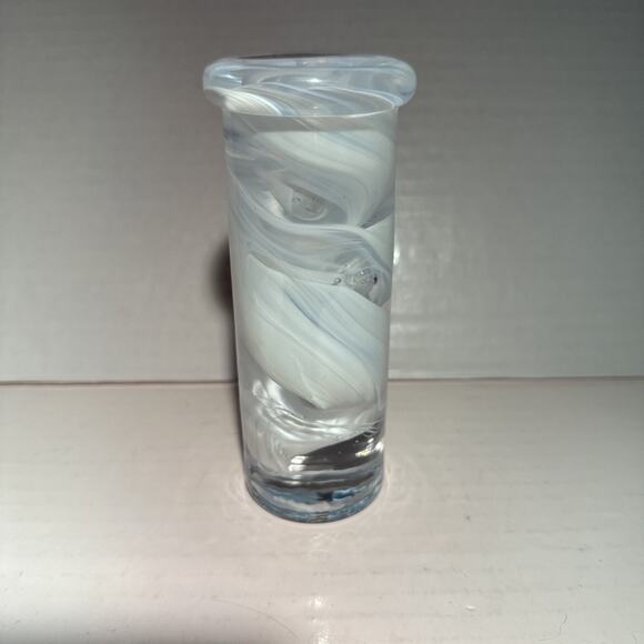 Kosta Boda White Atoll Candlestick Holder Vintage Art Glass MINT - Picture 3 of 7